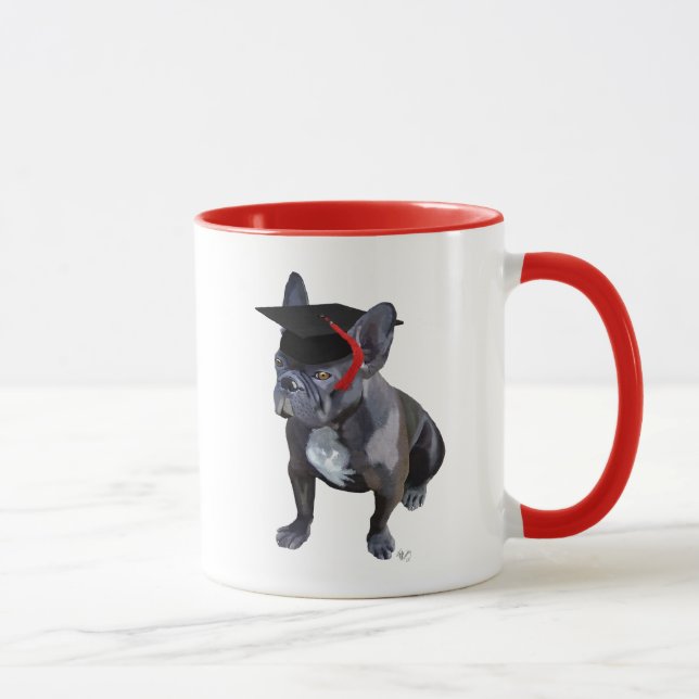 Taza Bulldog francés de graduación (Derecha)