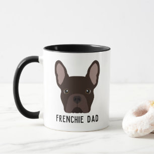 Taza Bulldog francés Frenchie Dad Brown