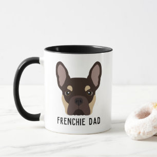 Taza Bulldog francés Frenchie Dad Brown y Tan