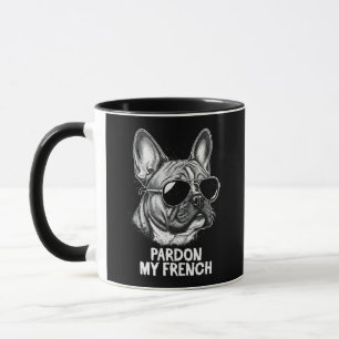 Taza Bulldog Francés Genial con Gafas de Sol
