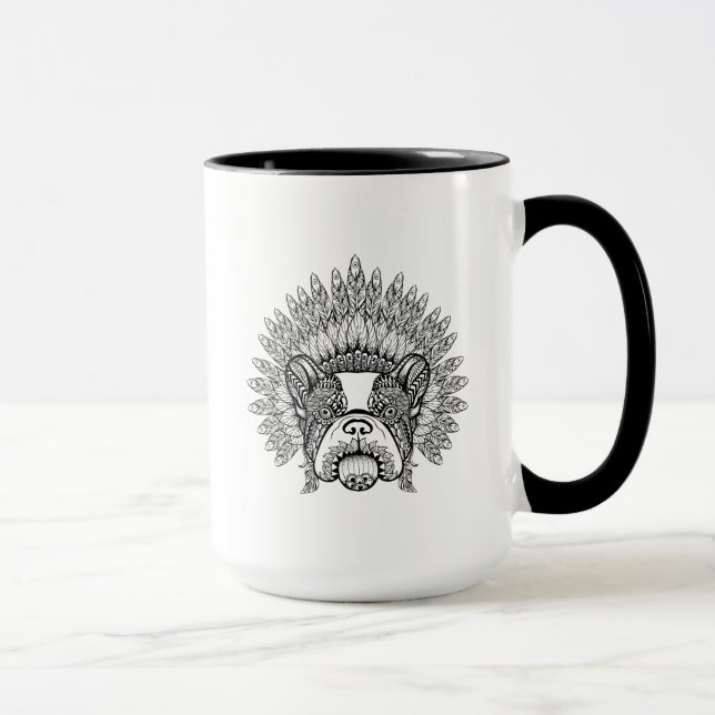 Taza Bulldog francés inspirado en capo de la guerra (Derecha)