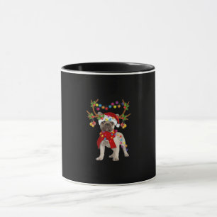 Taza Bulldog francés: magnífico árbol de navidad de ren