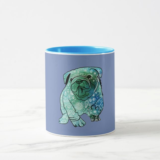 Taza Bulldog francés Mandala Combo Mug (Centro)