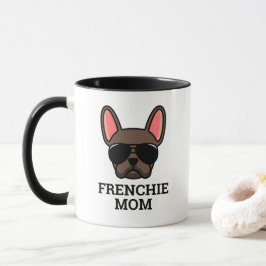 Taza Bulldog francés marrón Frenchie Dog Mom Mug