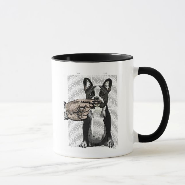 Taza Bulldog francés y bigote de dedo (Derecha)