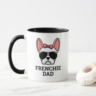 Taza Bulldog francesa blanca Frenchie Dog Dad