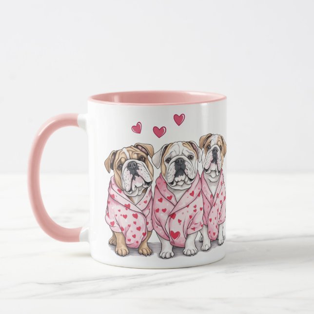Taza Bulldog inglés día de San Valentín (Izquierda)