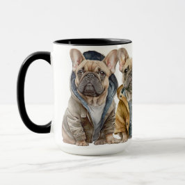 TAZA BULLDOGES FRANCESES ADORABLES CON DULCES