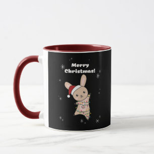 Taza Bunny Merry Christmas Winter Animals Rabbits Mug