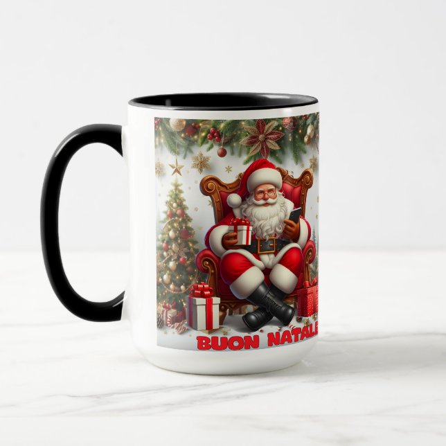 Taza Buon Natale Navidades Santa Classic Mug (Izquierda)