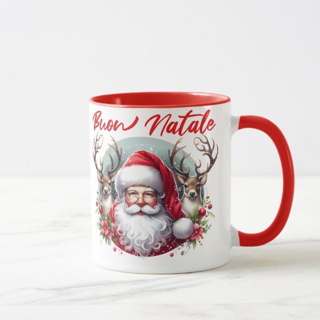 Taza Buon Natale Santa con renos (Derecha)