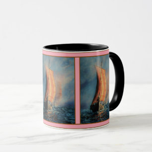 Taza Buque de avioneta que navega en el mar/Océano en n