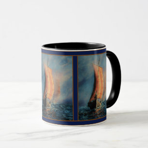 Taza Buque de avioneta que navega en el mar/Océano en n