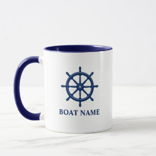 Taza Buques de época Helm y su barco o nombre