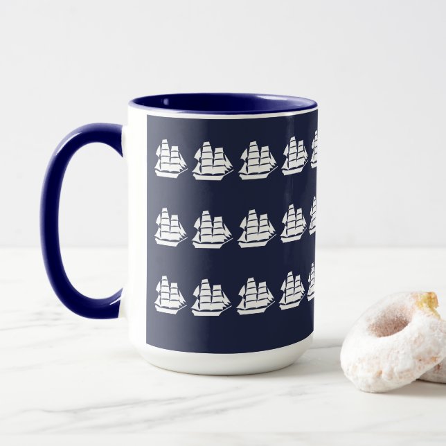 Taza Buques de vela (Con donut)
