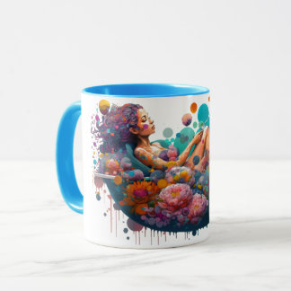 Taza Burbuja de flores