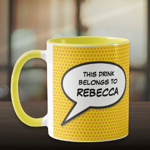 Taza Burbuja de habla personalizada divertida
