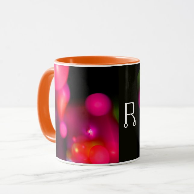 TAZA BURBUJAS FRACTALES NEGRAS PURPLE FUCHSIA PURPLE MO (Anverso izquierdo)