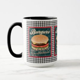 Taza Burgers Retro Mug