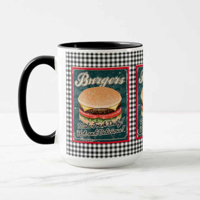 Taza Burgers Retro Mug (Izquierda)