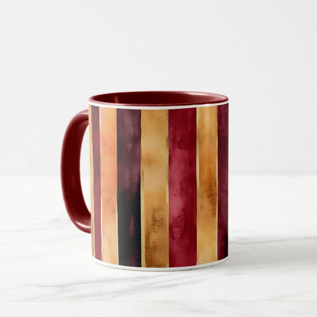 Taza Burgundy Gold Franjas de Melocotón   (Anverso izquierdo)