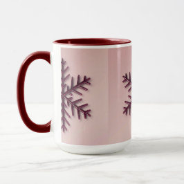 Taza Burgundy Snowflake Combo Mug