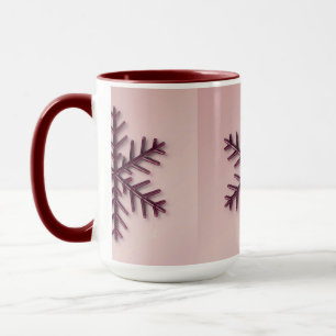 Taza Burgundy Snowflake Combo Mug