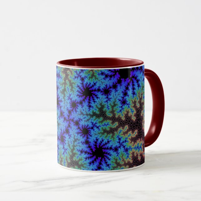 Taza Burgundy y Blue Speckle (Anverso derecho)