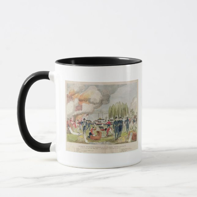 Taza Burning de almirante Cockburn y el pillar (Izquierda)