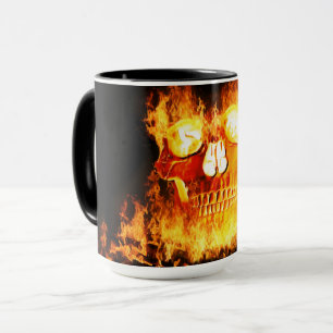 Taza Burning Skull