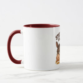 Taza Burro de dibujos animados divertido terco como una