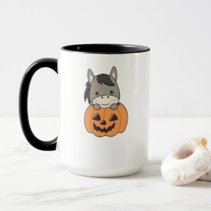 Taza Burro En Calabaza Dulce Burro Feliz Halloween