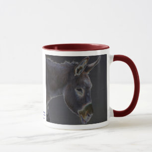 Taza Burro en sombras oscuras - rescate animal del