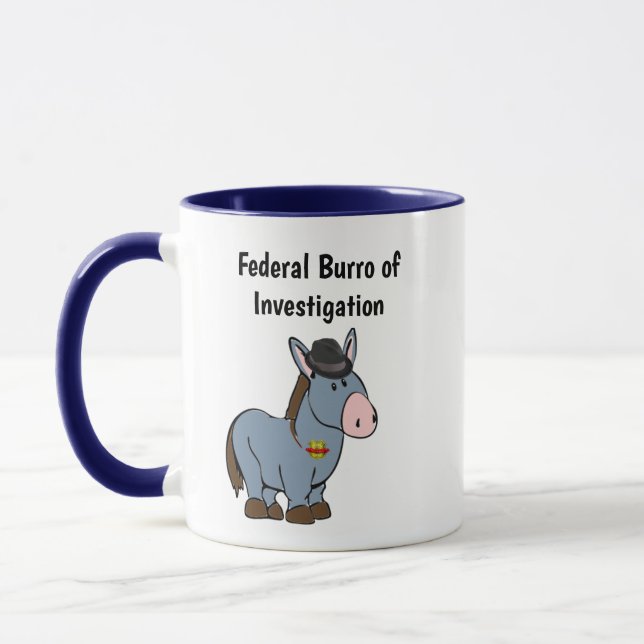Taza Burro Federal de Investigación del FBI, Personaliz (Izquierda)