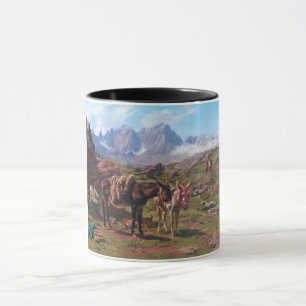 Taza Burros en los Pirineos (Rosa Bonheur)
