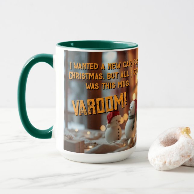 Taza Buscamos Un Mug De Navidades De Auto (Con donut)