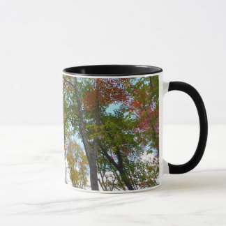 Taza Buscando hojas de otoño en colorido follaje otoñal