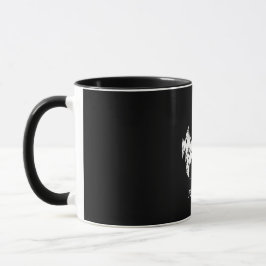 Taza Buscar equilibrio Zen Yin Yang blanco negro