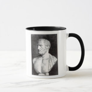 Taza Busto de Thucydides, grabado por Barbant