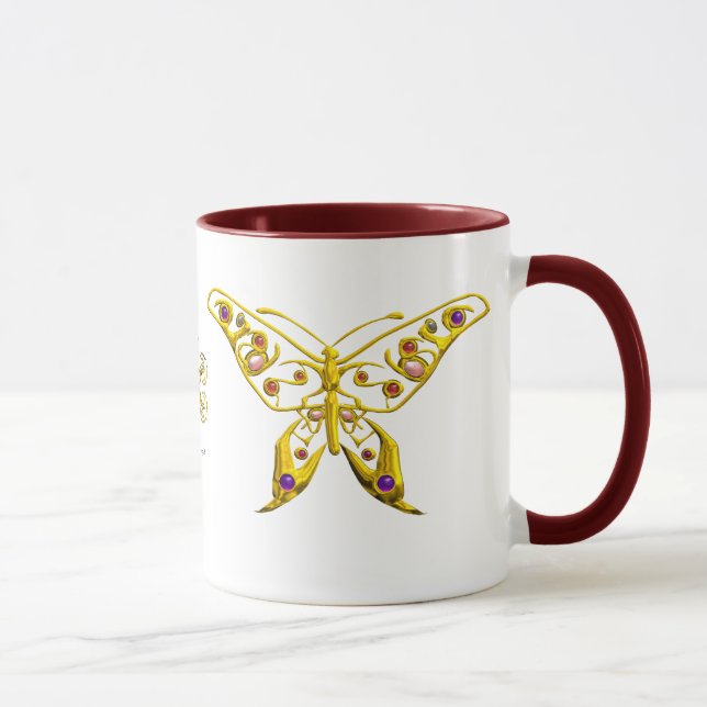 TAZA BUTTERFLY DE HIPER DE ORO CON GEMSTONES (Derecha)