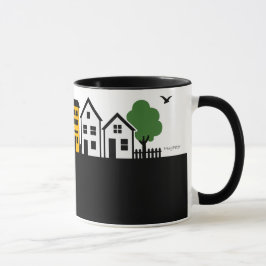 Taza C02 - Tasse mit Dorf Kleinstadt Skyline