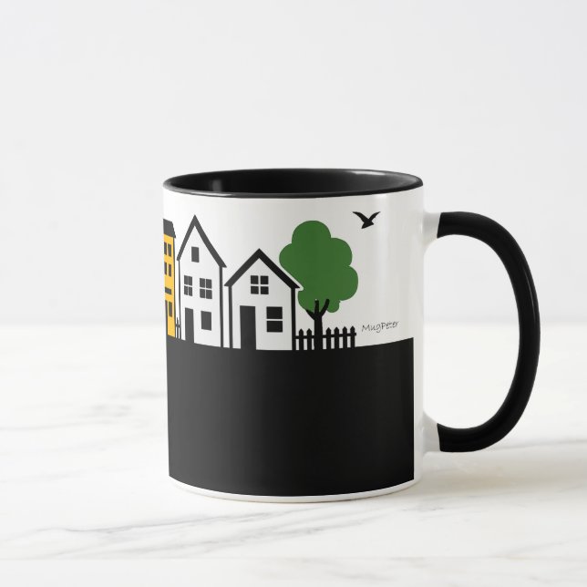 Taza C02 - Tasse mit Dorf Kleinstadt Skyline (Derecha)