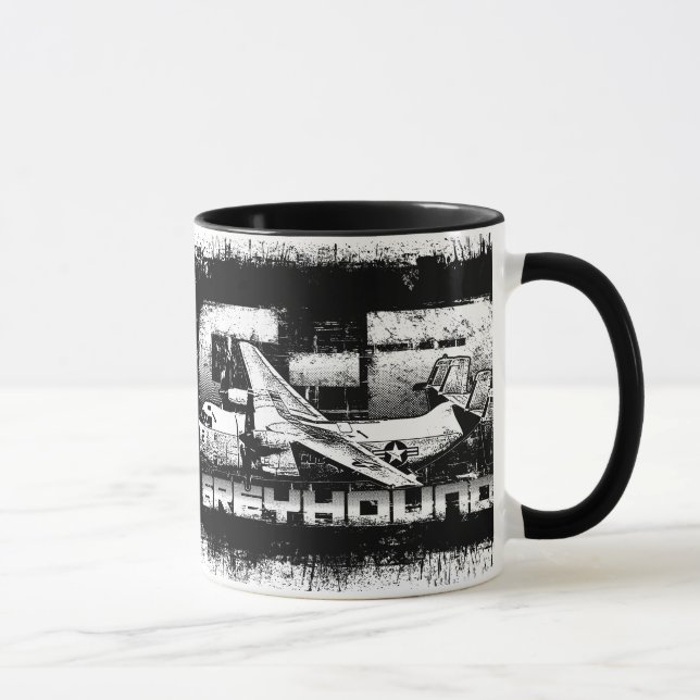Taza C-2 Greyhound 11 oz Ringer Mug (Derecha)