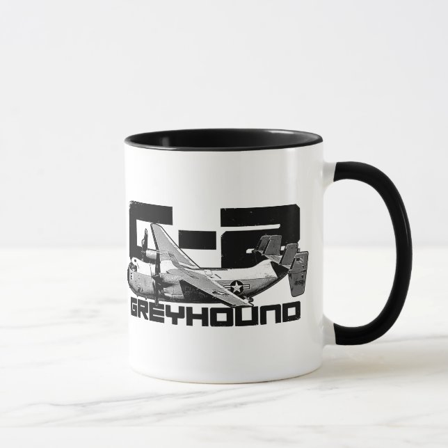 Taza C-2 Greyhound 11 oz Ringer Mug (Derecha)