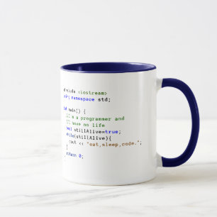 Taza C++ El bucle infinito come, duerme, y cifra la