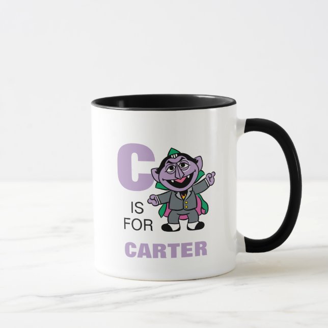 Taza C es para Count von Count | Añadir su nombre (Derecha)