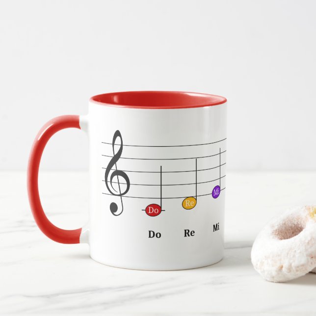 Taza C Mayor escala en la literatura musical infantil " (Con donut)