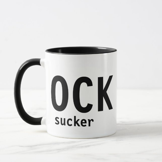 Taza C ock Sucker Pun Funny Coffee Mug (Izquierda)