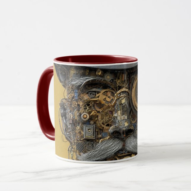 Taza Caballero Mecánico Steampunk (Anverso izquierdo)
