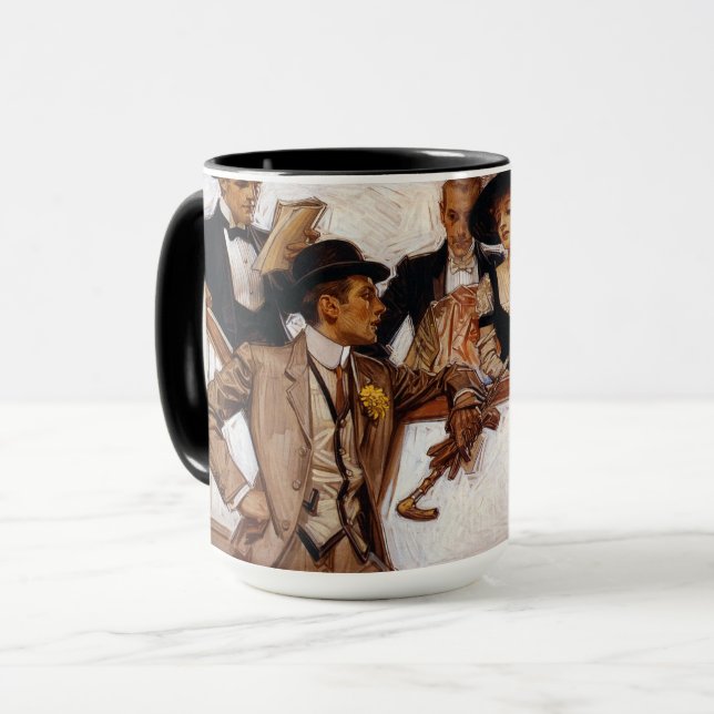 Taza Caballero, publicidad estadounidense por Leyendeck (Anverso izquierdo)